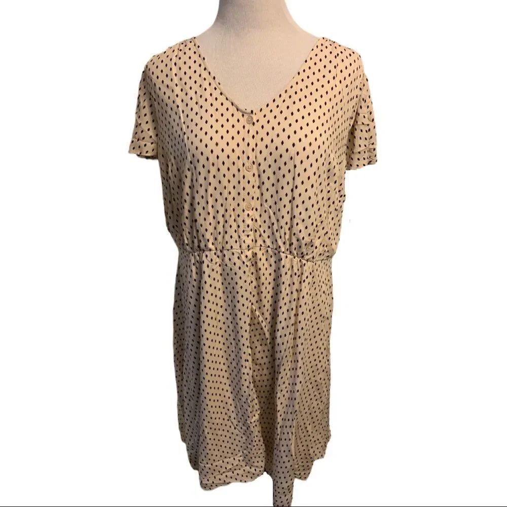 New! Lane Bryant Cream Button Front Dress Sz 20